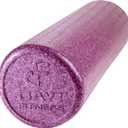 Day 1 Fitness High Density Muscle Foam Rollers - Sports Massage Rollers for Stretching, Physical Therapy, Deep Tissue, Myofascial Release - Ideal for Exercise and Pain Relief Solid Purple, 18