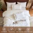 MR&HM King Comforter Set White 7 Pieces, Ultra-Soft & Fluffy Bed in A Bag