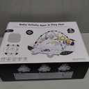 Baby Gym Play Mat, 8-in-1 Tummy Time Mat & Activity Gym, Washable Ball Pit, Infant Play Mat with Detachable Toys for Sensory Exploration and Motor Skill Development (Black White)