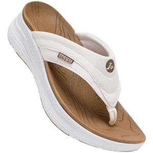 YESWIN Women's Orthotic Platform Flip Flop with Arch Support Ladies Comfortable Recovery Walking Thong Sandals Slip On Indoor Outdoor for Summer Beach, Size: 8