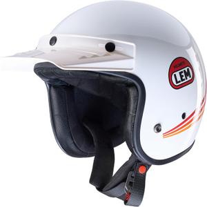 LEM 3/4 Motorcycle Helmet, for Men & Women DOT Certified Motorcycle & Scooter Helmet, Vintage Style for Cruiser Riding, Urban Commuting, Daily Road Trips, Cruiser Half Helmet, (Gloss White, Size S)