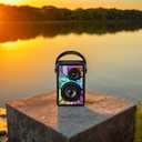 Raymate Bluetooth Speakers Wireless, 80W Speakers with Subwoofer-V5.3, HiFi Stereo Sound, Rhythmic Lighting System, 15H Playtime, 8000mAh Power Bank for Phone, Portable for Outdoor