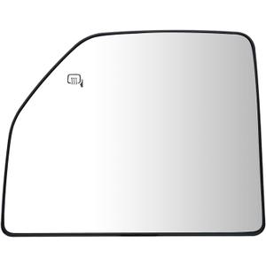 Left Driver Side Heated Upper Mirror Glass Replacement For 2015-2020 Ford F150 2017-2020 Ford F250 F350 - Towing Mirror Convex Side Mirror Glass With Rear Holder