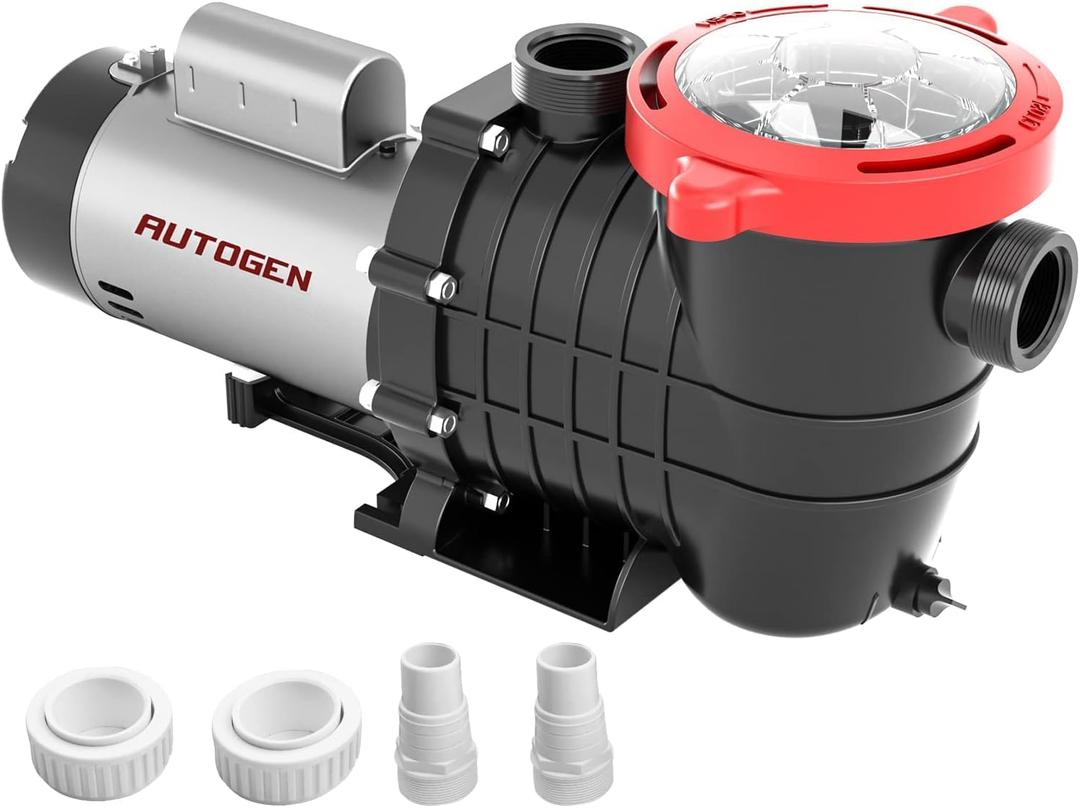 Pool Pump, 2.0 HP Variable Speed, 8000GPH 230V Above Ground, 1500W Swimming with Strainer Basket and Drain Plug 60HZ Silent Operation, UL for Security