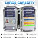 TOPBAG Passport Holder Family, Women Rfid Blocking Passport Wallet, Travel Document Organizer for Premium Wallets, Waterproof Passport Holders Bag for Women & Men Traveling, Credit Cards Case