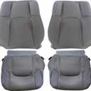 FZJDSD Gray Cloth Driver & Passenger Side Bottom & Top Replacement Seat Covers Compatible with Nissan Frontier SV Crew Cab 2005 2006 2007 2008 2009 2010 2011 2012 2013 2014 2015 2016 2017 2018 2019