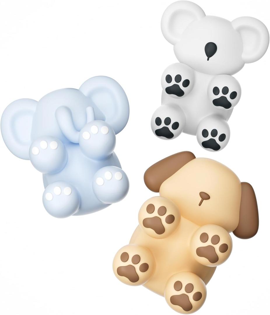 Li&Zhao Pen Pencil Holder Stand for Desk - 3 PCS Pen Stand Cute Holder for Desk for Kids Organizer Cute Office Decor, Animal Pencil Holder (Puppy-Koala-Elephant)