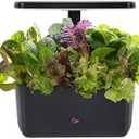 AeroGarden Harvest 2.0, Indoor Garden Hydroponic System with LED Grow Light, Holds up to 6 AeroGarden Pods, Black
