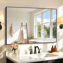 COFENY 30x42 Black Bathroom Mirror, Rectangle Vanity Mirrors for Over Sink