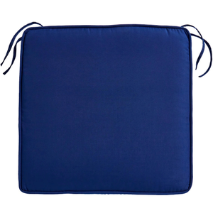 Outdoor Chair Cushions: Waterproof & Fade Resistant Seat Cushion for Patio Furniture -  Chair Pads with Ties and Hidden Zipper - Patio Chair Cushion Replacement, Navy
