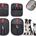 4 Pack Pet Hair Removal Glove for Dogs & Cats, 4 Designs Electrostatic Magic Brush Pet Hair Remover, Reusable Dog Hair Remover, Washable Pet Grooming Tools for Carpet, Sofa, Clothes & Car Seats