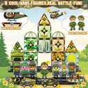 Magnetic Tiles Army Toys with Army Men Military Tank Plane Car, Magnet Tiles for Kids 3-5 4-8,Toy for Boys 4 5 6-8,Magnet Blocks Military Toys Action Figures Soldiers,Gifts for 3-12 Year Old Boys Kids