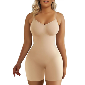 SHAPERX Women's Shapewear Bodysuit Tummy Control Body Shaper Seamless Sculpting Snatched Waist Body Suit, S/M