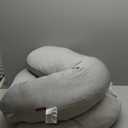 Momcozy Pregnancy Pillows with Cooling Cover, U-Shaped Full Body Maternity Pillow for Side Sleepers 57 Inch - Support for Back, Hip, Belly, Legs for Pregnant Women (Grey- Cooling Fabric)