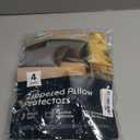 Ultra Soft Pillow Protectors with Zipper Standard Size - Set of 4 Breathable Pillow Covers - 100% Protection Against Stains, Dust & Dirt - Machine Washable (Gray)