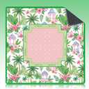 Seenelling Mahjong Mat 31.5" x 31.5" Non-Slip Noise Reduction Mahjong Table Mat Multi Purpose Game Table Cover for Mahj Tiles Board Poker Dominoes Tile Games(Tropical Green)