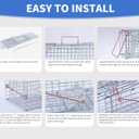 24 Humane Animal Trap Live Animal Trap Cage for Squirrels Small Stray Cats Rabbits Groundhogs Moles Gophers and Chipmunks up to 5.5 lbs Galvanized Rustproof Live Animal Cage Trap