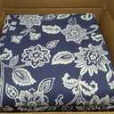 Arden 2-Pack Outdoor Patio Dining Chair Cushion, 20x44, Rain-Proof Seat Pad, Fade-Resistant Outdoor Cushion Sapphire Blue Ashland Jacobean