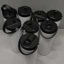 8 Pack Sublimation Tumbler Bulk 20oz Skinny Straight, Sublimation Sport Water Bottles, Double Wall Stainless Steel Cups with Portable Handle, Individually Boxed (White)