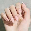 Nude Press on Nails Almond with Nail Tabs,120pcs Medium Almond Press on Nails,12 Sizes Glossy Nude Medium Fake Nails,Full Cover Acrylic Nails Press ons for Women