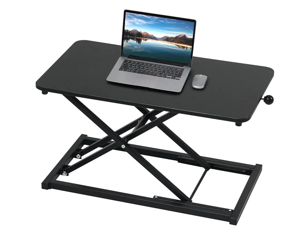 Height Adjustable Standing Desk Converter,Computer Keyboard Stand for Desktop,Keyboard Riser for Stand Up Desk Riser,Computer Workstations for Laptop and Single Monitor Office Use,Size 23.6 Inch
