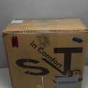 Ergonomic Office Chair, Mesh Desk Chair with Headrest, Lumbar Support, Thick Seat Cushion, Flip-up Arms, High Back Computer Task Chairs for Home Office, Black/Silver