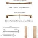 2 x COTYKILEY 6 Pack 7.5Inch(192mm) Champagne Copper Kitchen Cabinet Handles Brushed Brass Cabinet Pulls Cabinet Door Handles Gold Kitchen Cabinet Hardware