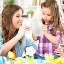 STOBOK 2Pcs 8-Inch Foam Eggs for Crafts White Polystyrene Eggs for DIY Painting School Projects Easter Party Decorations