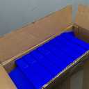 Akro-Mils 30088 ShelfMax Plastic Nesting Shelf Bin Box, 18-Inch L by 8-Inch W by 6-Inch H, Blue, Case of 8