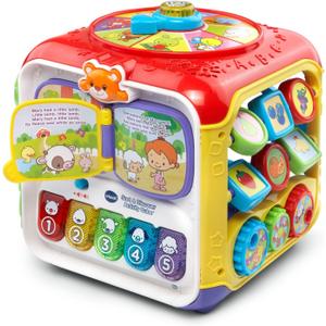 VTech Sort and Discover Activity Cube, Red, 9.3" X 9.7" X 8.7"