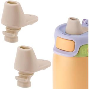 BOXOB 2uds Boquillas de Repuesto para Ello Pop & Fill, Boquilla de Silicona para Botella de Agua de 22oz/32oz sin BPA Compatible con Ello Pop & Fill (Color Piel)