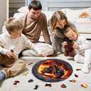 Wooden Puzzles for Adults - Fiery Escape Wooden Jigsaw Puzzle, Unique Animal Shaped Wood Puzzles Adult, Christmas Birthday Gifts for Friends/Family, Home Decor 8.5 * 8.4in 100pcs (Small)