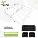 DANGHOOGY Wicker Chair Cushions, Waterproof Outdoor Loveseat Cushions for Patio Furniture, 3 Pieces Wicker Furniture Cushions, 1 Loveseat and 2 U-Shaped Cushions, Black