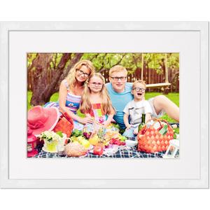 Poster Palooza 20x20 Frame White Wood Picture Frame | Includes UV Acrylic, Foam Board Backing & Hanging Hardware