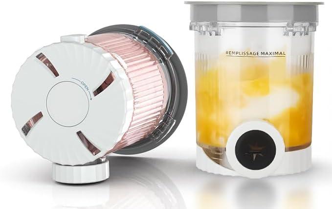 Ninja Swirl by CREAMi Ice Cream and Soft Serve Maker Pints and Lids - 1 Pack, Compatible with NC700/701 Series Ninja Swirl Ice Cream & Soft Serve Makers, BPA-Free & Dishwasher Safe, Grey Lids