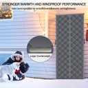 Magnetic Thermal Insulated Door Curtain,Fits Door Size 38'' x 82'', Durable Oxford Cloth Thicken Cotton Fiber Fill, Temporary Door Insulation Cover,Soundproof Weatherproof Doors Blanket (Gray)