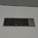 Samsers Foldable Bluetooth Keyboard with Touchpad, Portable Wireless Keyboard with Stand Holder, Rechargeable Full Size Ultra Slim Pocket Folding Keyboards for Android Windows IOS Tablet & Laptop-Gray (BT x1, Grey)