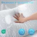 Cooling Side Pillow for Sleeping, Shredded Memory Foam 16" x 32"