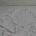 Round Fitted White Tablecloth with Elastic for 60 inch Tables No Slip Cloth Table Covers Washable Stretchy Table Cloths for Kitchen Dining Outdoor Party