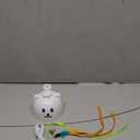 Interactive Cat Toys for Indoor Cats: Upgraded 360 Automatic Spin Flying Bird Feather Wand with Silicone Protected Rod Safe Play, Strong 8cm Suction Cup, USB-Rechargeable for Bored Kittens and Adult (White)