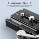 SMALLRIG Universal Quick Release Mount Plate Kit for Arca-Type, Built in Clamp and Plate, with 1/4''-20 & 3/8''-16 Threaded Holes- 2144B