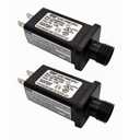 24V LED Transformer Controller, Class 2 Power Supply, IP44 Waterproof, Low Voltage Transformer, US Plug for 6W Christmas String Light (2 Packs)