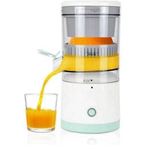 Electric Citrus Juicer, Automatic Orange Juice Extractor, White and Mint Green, Kitchen Appliance with Pour Spout
