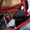 Drive Medical Lightweight Expedition Folding Transport Wheelchair - Ultra Lightweight Mobility Support for Seniors & Adults - Strong Aluminum Frame - Hand Brakes - Compact Folding Travel Chair - Red