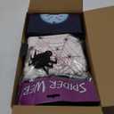 3 Pack Halloween Spider Animated Jumping Set Outdoor Light up Dropping Spider Web with 8 Lighting Animatronic Halloween Animatronics Decorations for Yard, Garden Party Hanging Decor