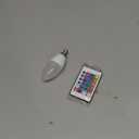 Klanata 3W RGB Color Changing LED Candelabra Light Bulbs, E12 Base with Remote Control, AC 85-265V, Warm White and Multicolor Options for Decorative Lighting in Homes and Events