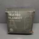 Black Heated Blanket Electric Throw, 50X60 Heating Throw with 10 Heats Levels & 8 Hours Auto Off, Plaid Soft Sherpa Blankets Warmer Gifts for Men Dad Boys Home Decor for Living Room Bedroom Office, Black Plaid