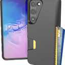 Smartish Galaxy S23 Wallet Case - Wallet Slayer Vol. 1 [Slim + Protective] Grip Credit Card Holder - Drop Tested Hidden Card Slot Cover for Samsung Galaxy S23 - Black Tie Affair