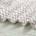 Ridhi Block Print Marmalade, Green and Taupe Color Throw Blanket 100% Cotton Quilt, Cover for Couch and Bed, Sage Lap Bedding Coverlet, Luxury Oversized Quilted Throw Twin 60" X 90"