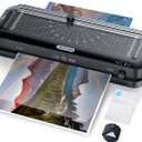 9-Inch Thermal Laminator Machine, 3-in-1 Laminator with Built-in Paper Trimmer, Hole Punch & Corner Rounder, 10 Laminating Pouches, Fast 3-Min Warm-Up, Jam-Free for Home, Office, School